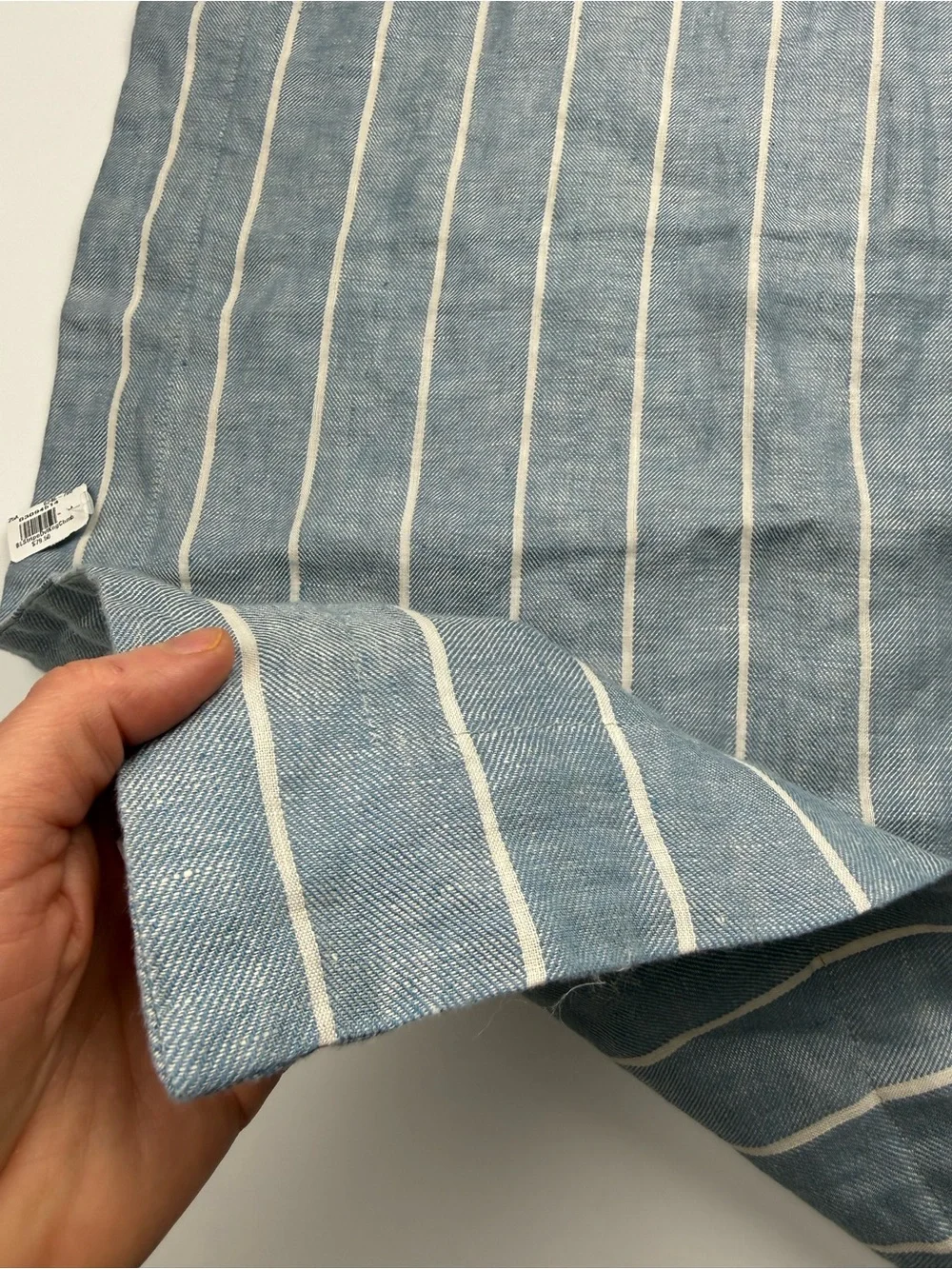 Pottery Barn Belgian Flax Linen Striped King Sham